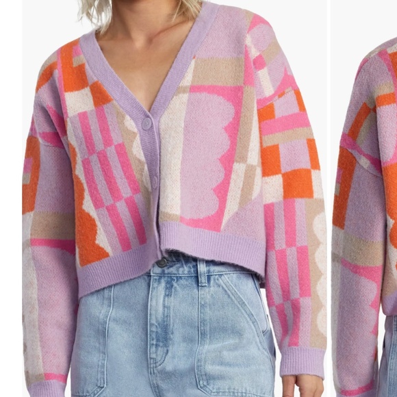 RVCA Jesse Brown Geo Crop Cardigan - Picture 4 of 6